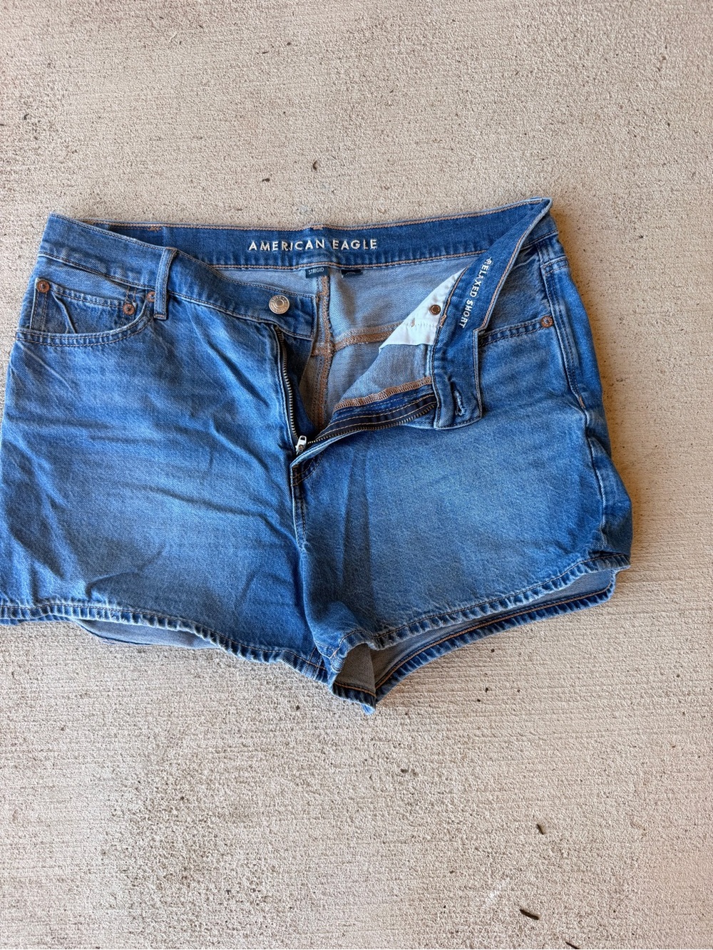 American Eagle Outfitters Medium Blue Denim Cutoff Shorts